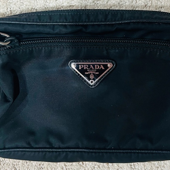 Prada Nylon Triangle Logo Plate Cross Body Waist Bag - Picture 6 of 15
